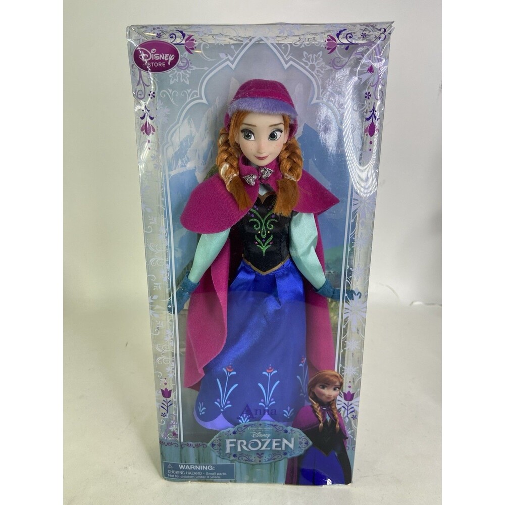 Disney Store Frozen Anna Classic Doll with Cape 12in FLAWED Box NEW